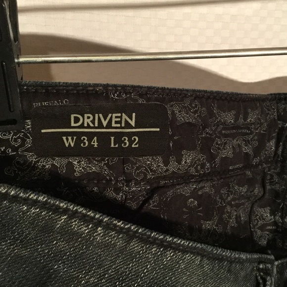 Buffalo jeans Driven style 34x32 nwot grey wash black straight leg - Picture 2 of 4